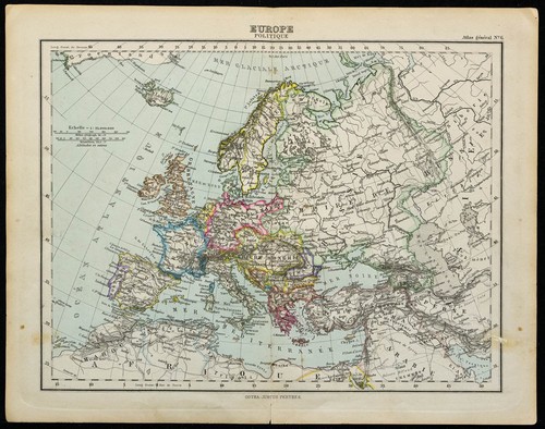 1885 mappa dell europa - mappa,