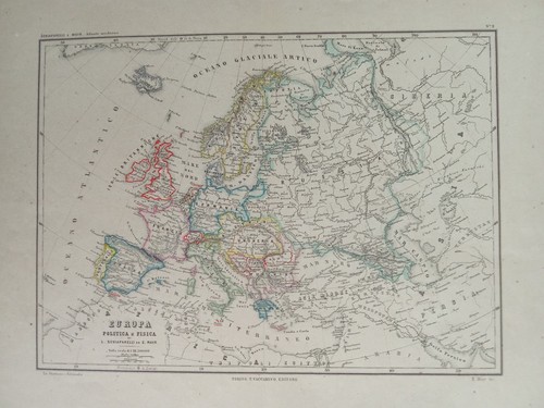 Mappa antica europa - mappa, e