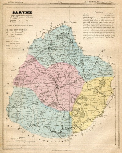 Antica mappa francese