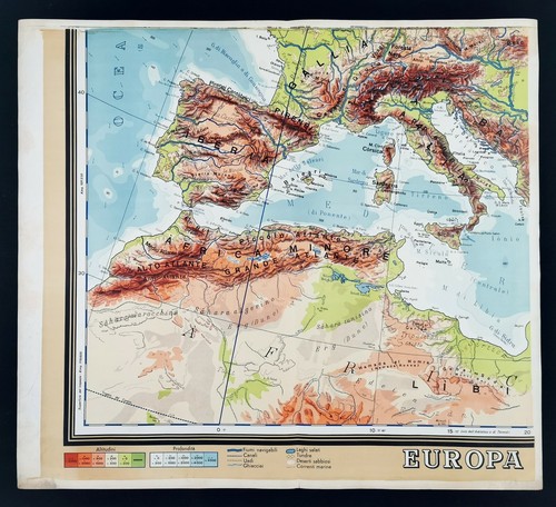 Europa manifesto poster mappa - europa,