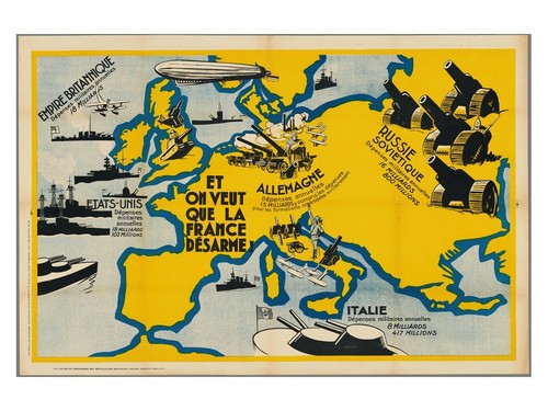 Poster vintage mappa politica - vintage,