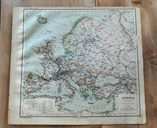 1895 mappa carta - 1895, geografica